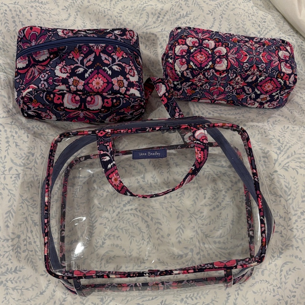 Vera Bradley Cosmetic Bag Set